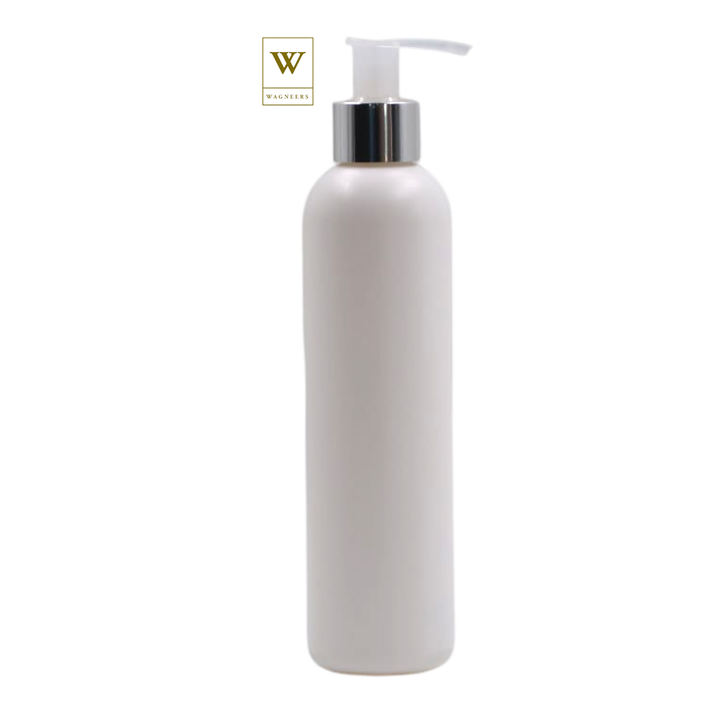 White Packaging Bottle/Natural & Chrome Lotion Pump[100pc]