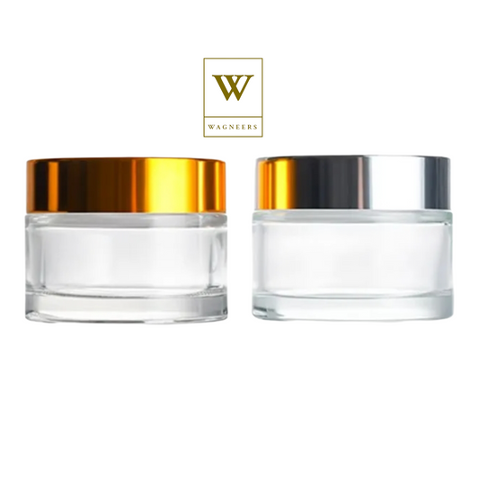 50ml Clear Glass Cosmetic Jar /Lid[100pc]