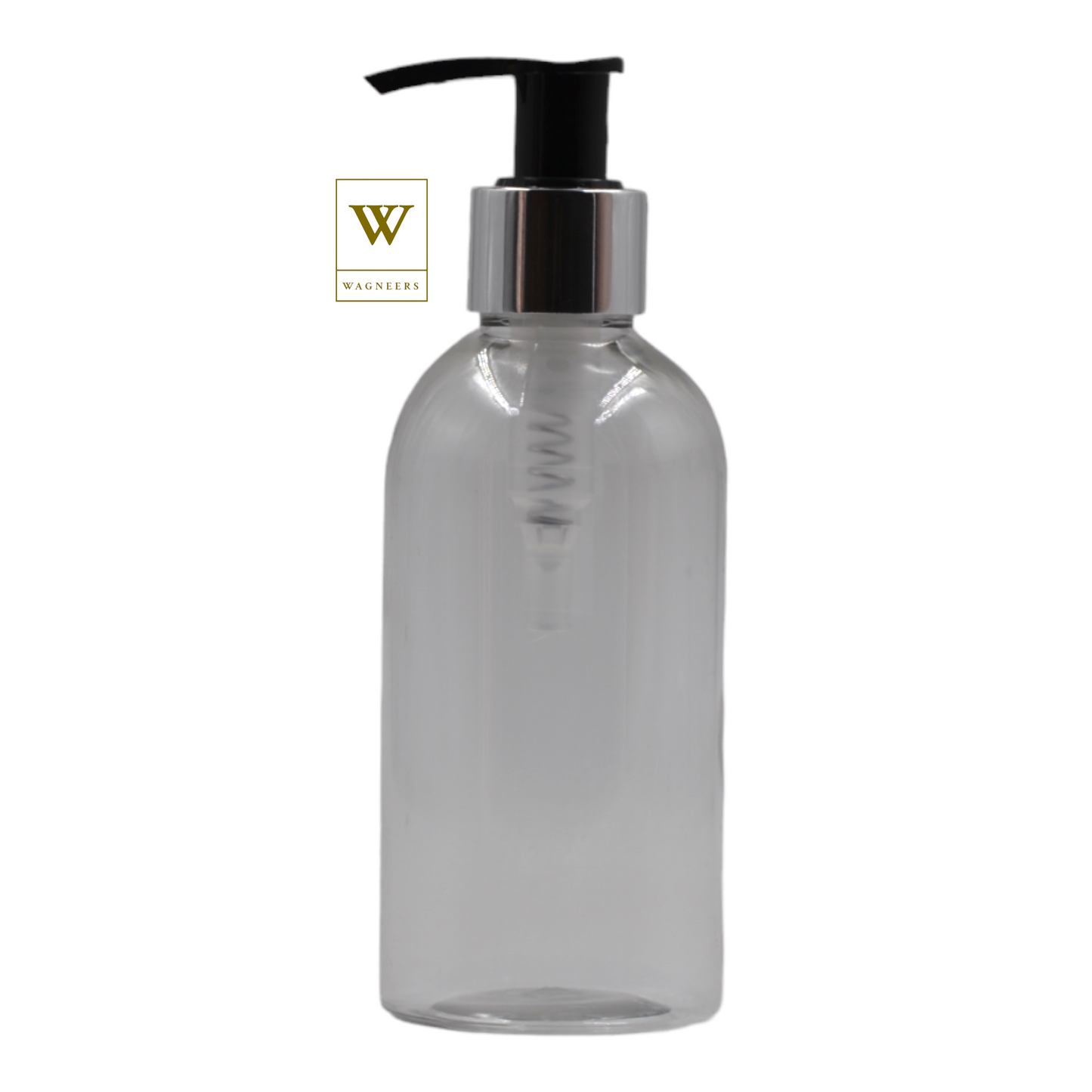 Clear Packaging Bottle/Black & Chrome Lotion Pump[100pc]