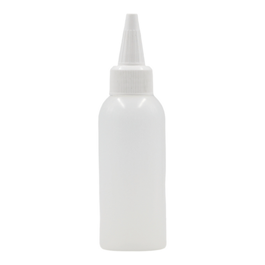 100ml Frosted Natural bottle/White Kas Spout