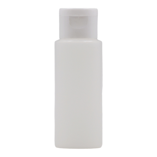 50ml Frosted Natural bottle/White Flip Cap