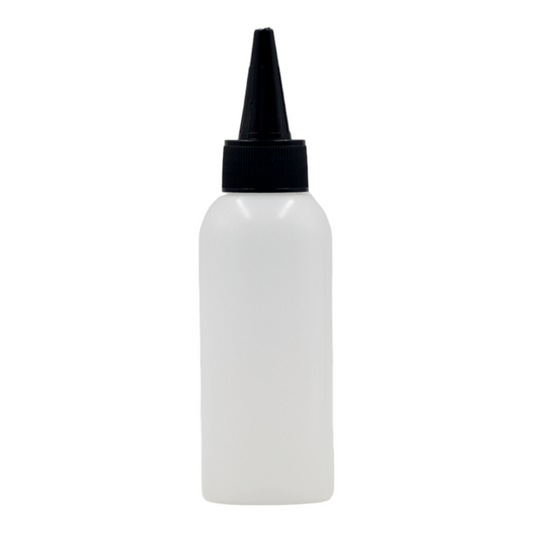 100ml Frosted Natural bottle/Black Kas Spout