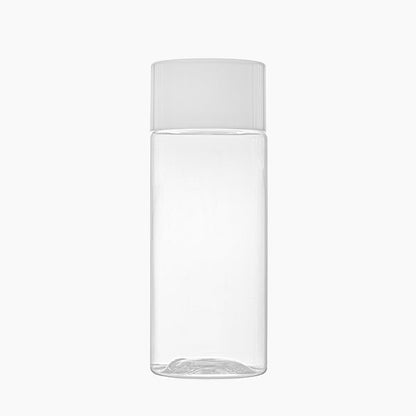 100ml clear pet bottle/24mm white overcap
