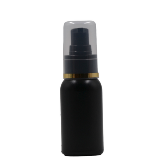 50ml black bottle/black serum pump 