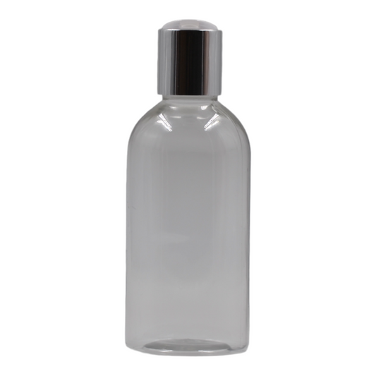 200ml Clear Packaging Bottle/White & Chrome Disc Top