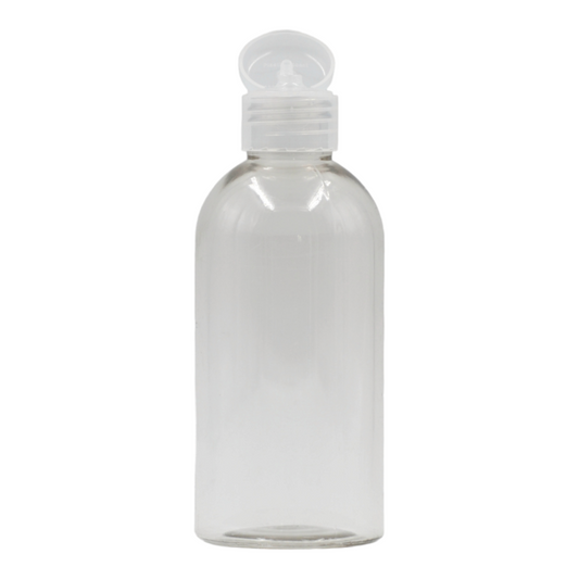 200ml clear bottle (24mm neck)-Natural Flip cap