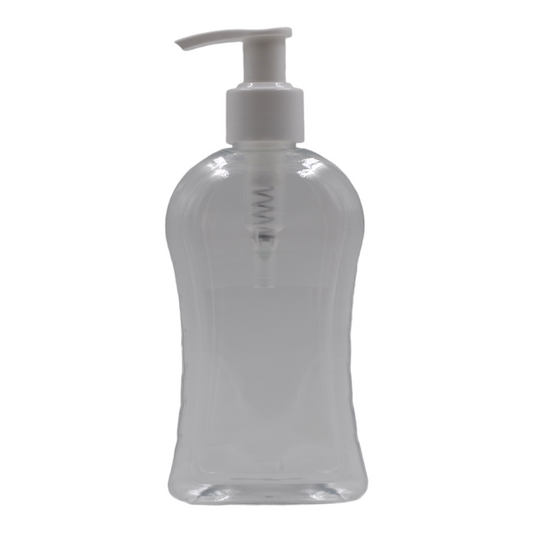 250ml Clear Curve Packaging Bottle/White Lotion Pump