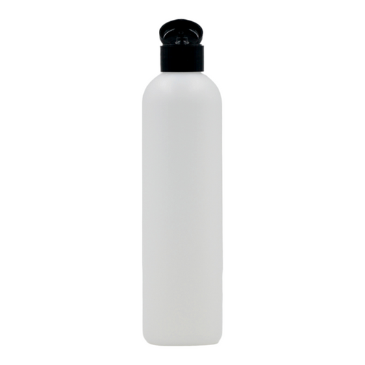 250ml Natural Packaging Bottle/Black Flip Cap