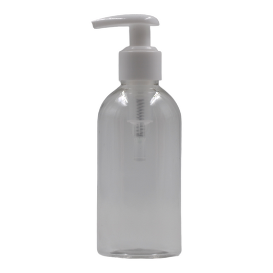 200ml Clear Packaging Bottle/White Lotion Pump